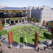 Aberdeen Market Aerial View with Tennis Event Screen